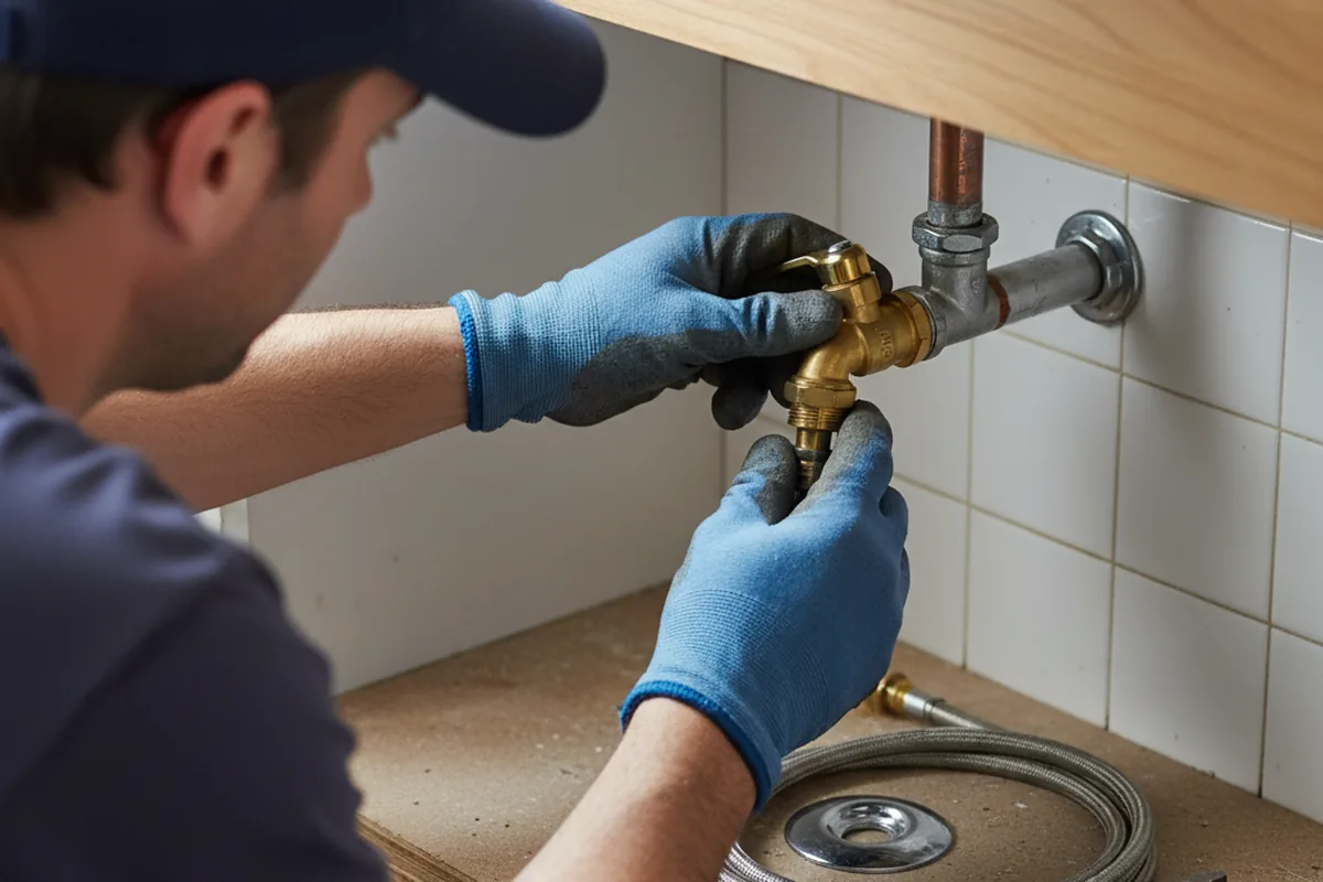 Shutoff valve and fitting work during Faucet and Fixture Repair in Fredonia